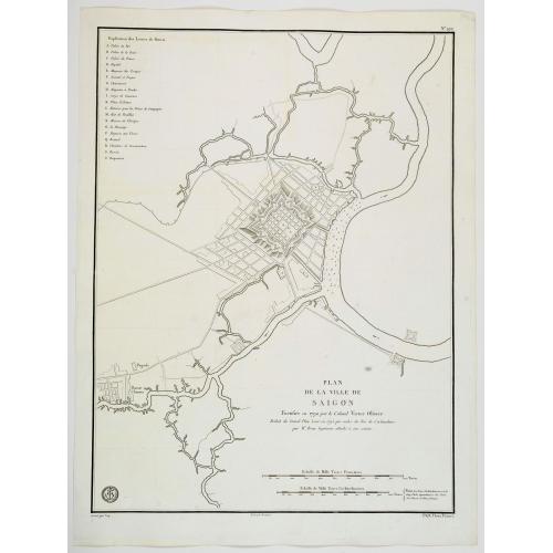 Old map image download for Plan de la Ville de Saigon. . .