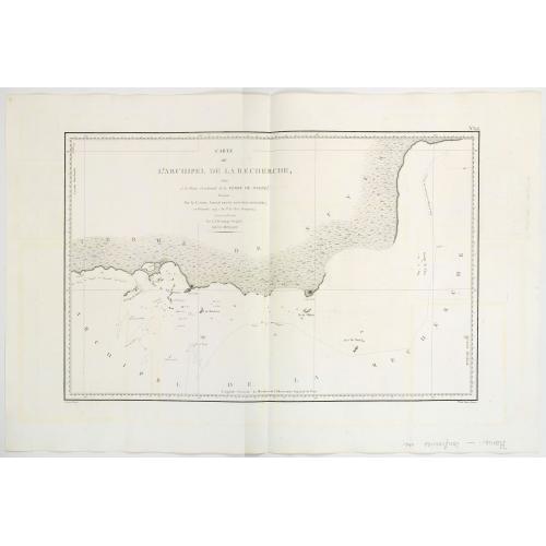 Old map image download for Carte de L'Archipel de La Recherche a la partie Occidentale de la Terre de Nuyts. . .