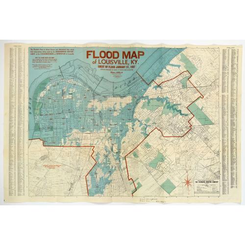 Old map image download for Flood Map of Louisville, KY.