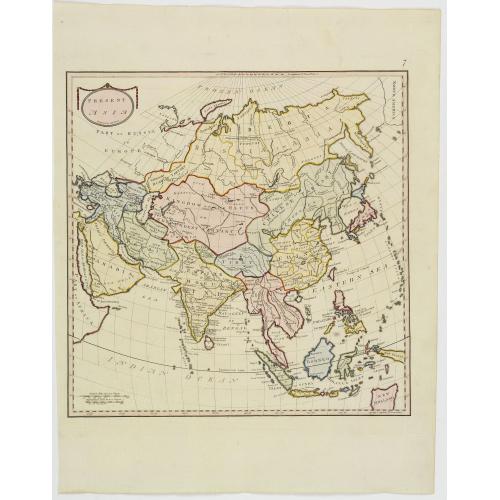 Old map image download for Present Asia.
