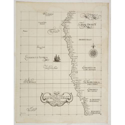 Old map image download for Carta particolare che comincia con il c.apo Aldea è Finisce con il capo Degortam. . .