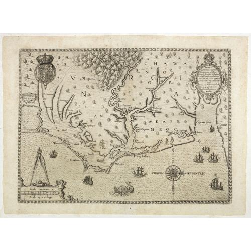 Old map image download for Americae pars, Nunc Virginia dicta, primum ab Anglis. . .