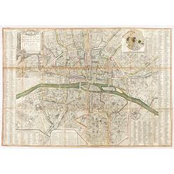 Nouveau plan routier de la ville et faubourgs de Paris. 1791