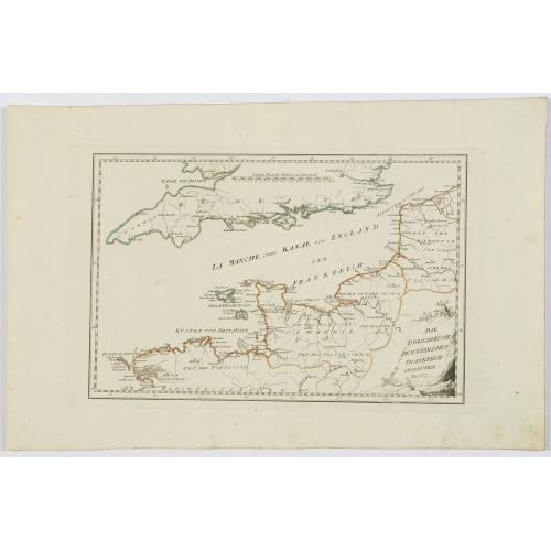 Old map image download for Die Englischekuste dem Nordlichen Frankreich.
