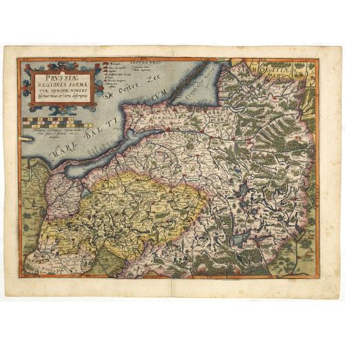 Old map image download for Prussiae Regionis Sarmatiae Europae Nobilissimae Novaet vera descriptio . . .