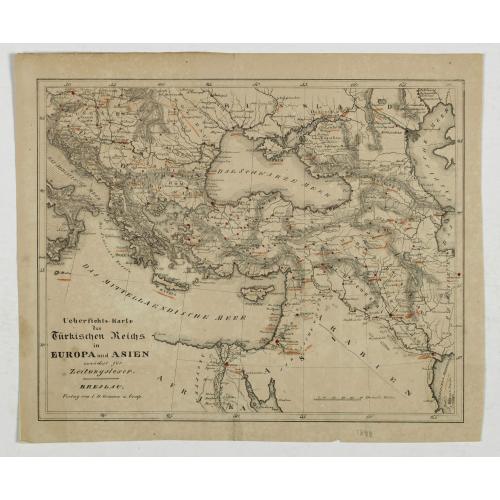 Old map image download for Karte des Türkischen Reiches in Europa und Asien . . .