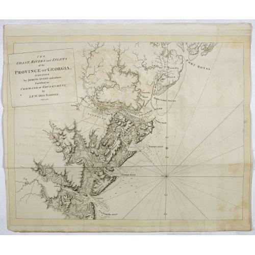 Old map image download for The coast, rivers and inlets of the Province of Georgia surveyed by Joseph Avery and others. . .