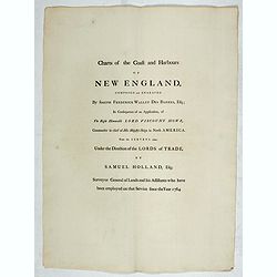 [ Text / title page Charts of the coasts and harbours of New England . . .]