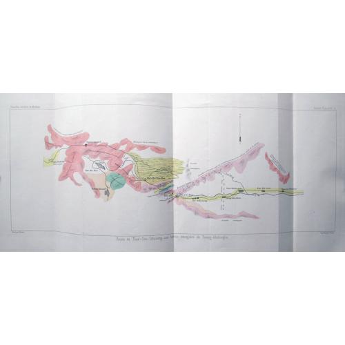 Rare, antique map of (Set of 4 maps) Itinéraire de Pékin à Sartchy