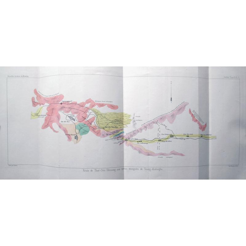 (Set of 4 maps) Itinéraire de Pékin à Sartchy