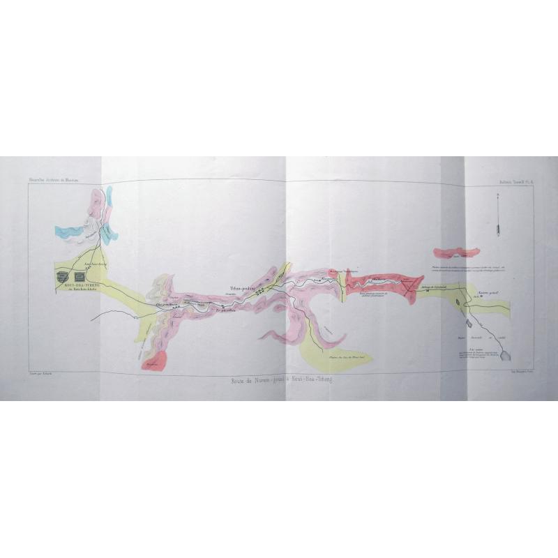 (Set of 4 maps) Itinéraire de Pékin à Sartchy