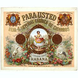 Para usted Real é Imperial frabrica de cigarros de Eduardo Guillo Habana.