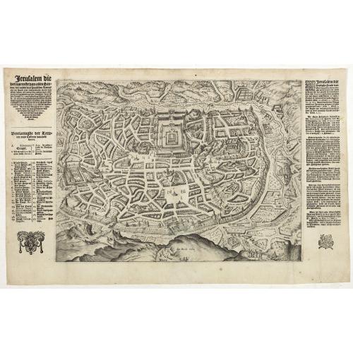 Old map image download for Jerusalem die Heijlighe Stadt van God. . .
