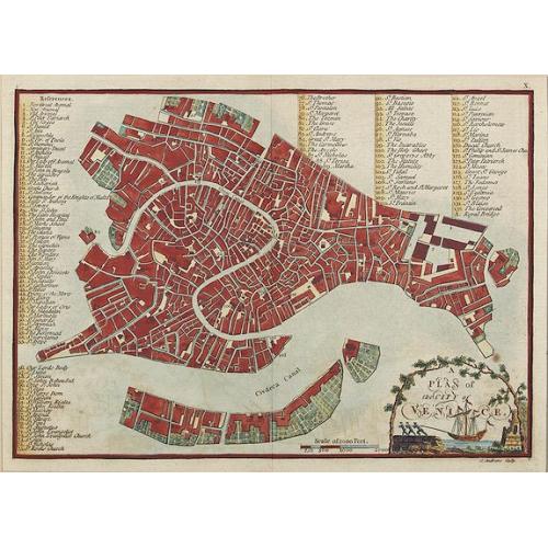 Old map image download for A plan of the city of Venice.