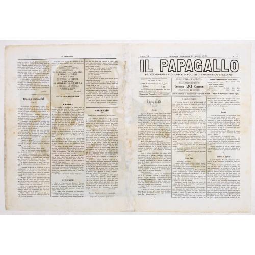 Old map image download for La Piovra Russa. Carta Serio-Comica Pel 1878.