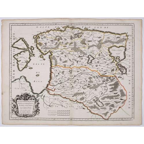 Old map image download for La Livonie duché divisée en ses princip. parties Esten & Letten & c. / par le Sr. Sanson. . .