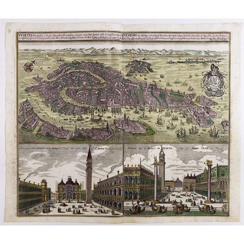 Old map image download for Venetia potentissima e la più magnifica fiorentissimae la più ricca città capitale della Serenissima repubblica . . .