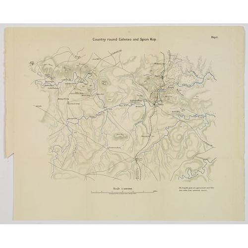 Old map image download for Country round Cloenso and Spion Kop.