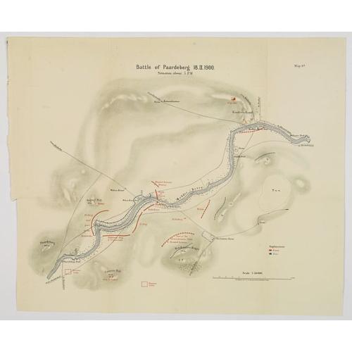 Old map image download for Battle of Paardeberg. [Situation about 5pm].