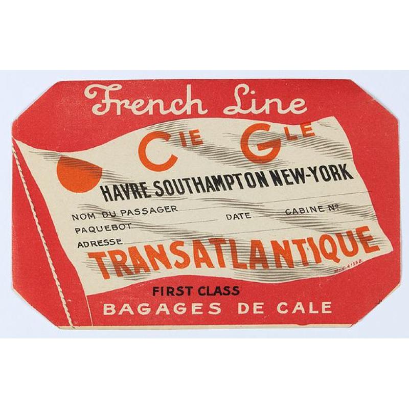 French Line First Class Bagages de Cale.