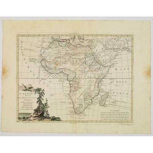 Old map image download for L'Africa divisa ne'suoi principali Stati di Nuova Projezione.