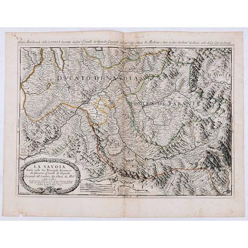 Old map image download for La Savoia divisa nelle sue Principali Provincie da Giacomo Cantelli da Vignola . . .