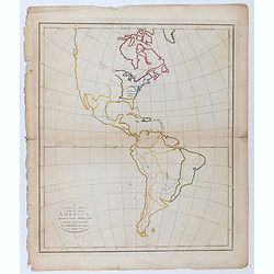 A plain map of America, according to the method of the Abbe Gaultier by Mr. Wauthier, his pupil. 1797.