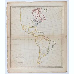 A plain map of America, according to the method of the Abbe Gaultier by Mr. Wauthier, his pupil. 1797.