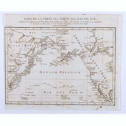 Mapa de la Parte del Norte del Mar del Sur, Sacado Dela Carta General Llamada de Cook, Publicada en Paris el Año de 1785. . .