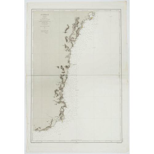 Old map image download for Australie (Côte Est) Feuille N°10 Partie comprise entre La Baie Jervis et le Cap Everard . . .