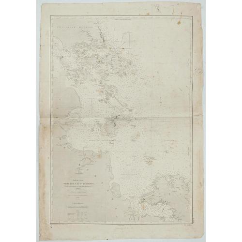 Old map image download for Mer de Chine - Carte des Iles et Détroits entre Singapoure et le Détroit de Banca. Dréssée d'après le stravaux Anglais et Hollandais plus récents, par Mr. L. Manen . . . 1866
