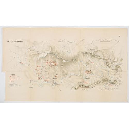 Old map image download for Fight at Thaba Myama 20th January, 1900.