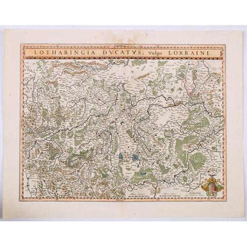 Old map image download for Lotharingia Ducatus vulgo Lorraine.