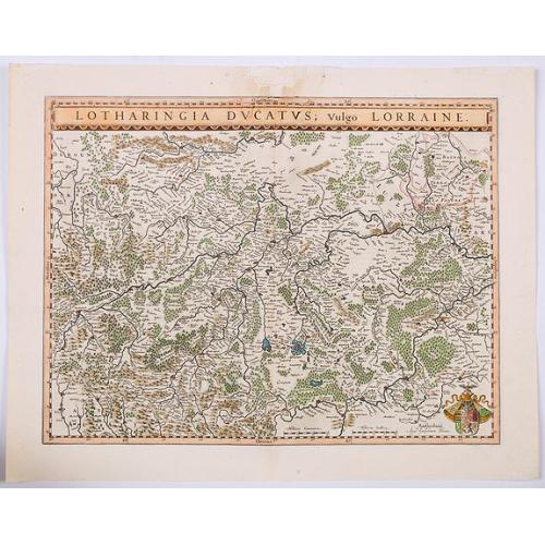 Old map image download for Lotharingia Ducatus vulgo Lorraine.