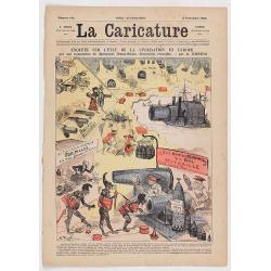 Enquête sur l'état de la civilisation en Europe. (Front page of la Caricature n°140).