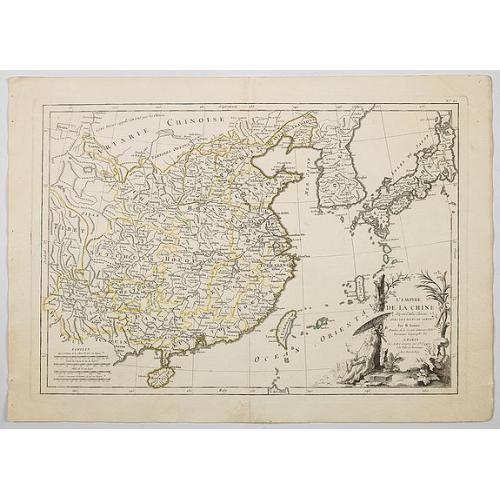 Old map image download for L'Empire de la Chine d'apres l'Atlas Chinois avec Les Isles du Japon . . .