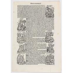 [Text page with Saints, Kings and Queens.] Sexta Etas Mundi. Foliu. CXXIIII.