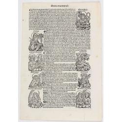 [Text page with Saints, Kings and Queens.] Sexta Etas Mundi. Foliu. CXXIIII.
