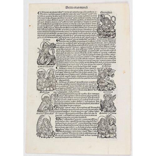 Old map image download for [Text page with Saints, Kings and Queens.] Sexta Etas Mundi. Foliu. CXXIIII.