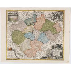 Mappa Geographica Totius Regni Bohemiae In XII Circulos divisae annexisComitatuGlacensi et Districtu Egerano . . .