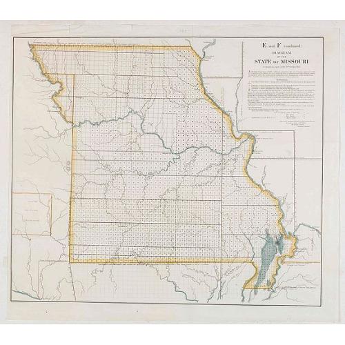 Old map image download for E and F (combined) Diagram of the State of Missouri.