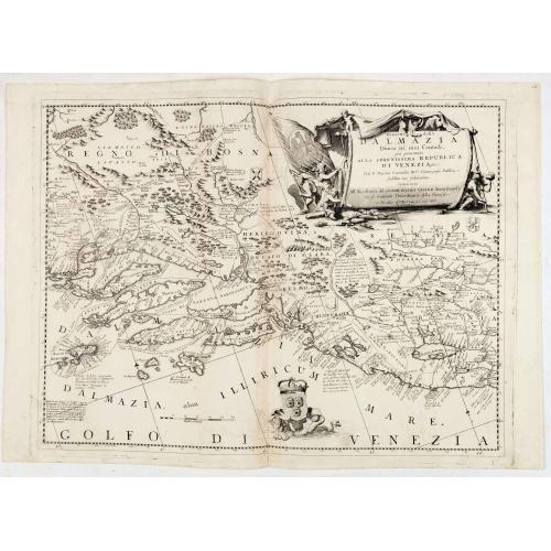 Old map image download for Ristretto Della Dalmazia Divisa Ne Suoi Contadi Gia Presentata Alla Serenissima Republica Di Venezia . . .