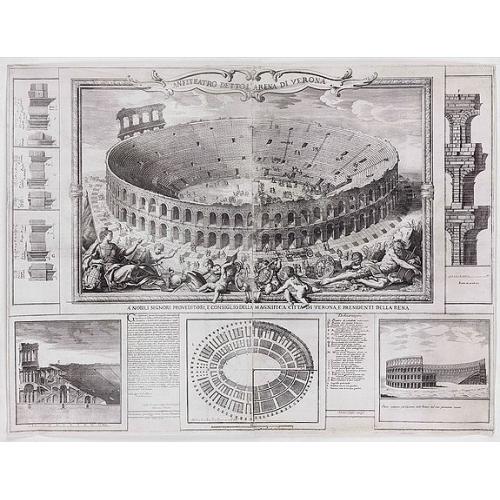 Old map image download for Anfiteatro detto l'Arena di Verona.