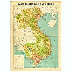 Carte économique de l'Indochine.
