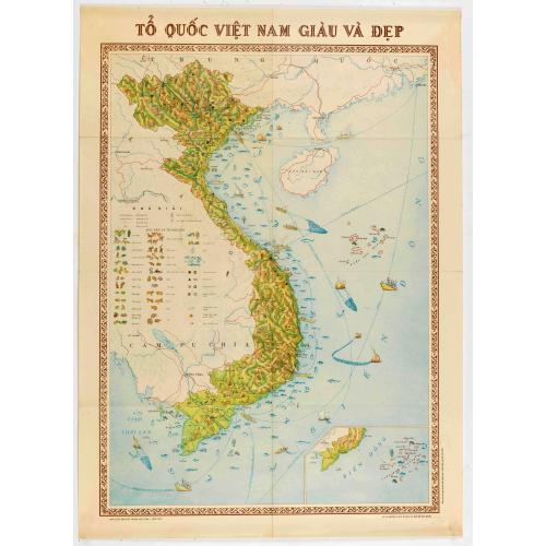 Old map image download for To Quoc Viet Nam Giau Va Dep (Vietnam).