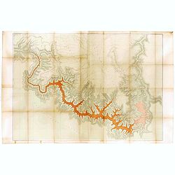 Dutton Map of the Grand Canyon, Arizona (in 4 joined sheets)