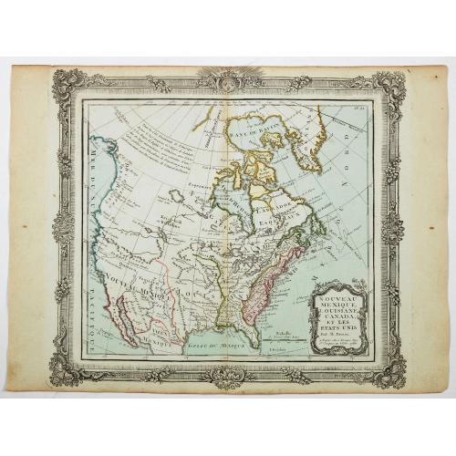 Old map image download for Nouveau Mexique, Louisiane, Canada..