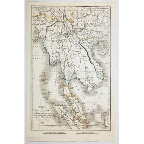Old map image download for Carte de L'Inde presqu 'ile au de la du Gange. . .