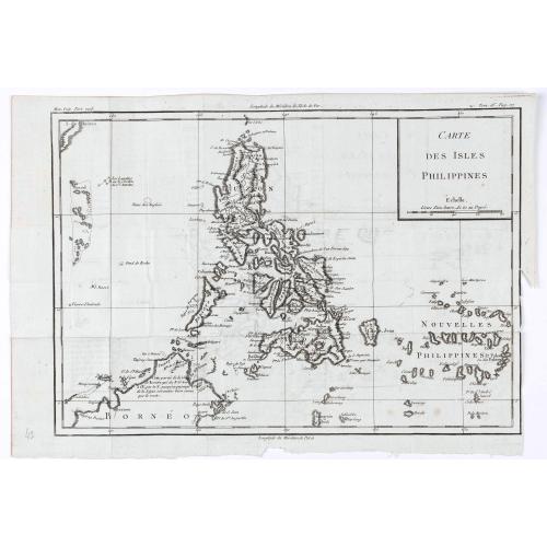 Old map image download for Carte des Isles Philippines.