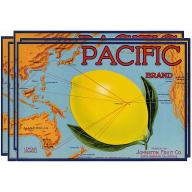 Old map image download for Five Pacific Brand crate labels
